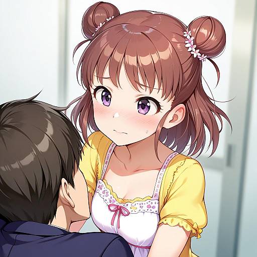 Illustration of Munakata atsumi, idolmaster in the style of Kaede (yumesaki kaede)