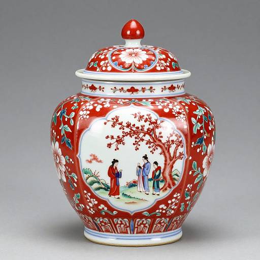 Japanese Imari Porcelain Floral Ginger Jar