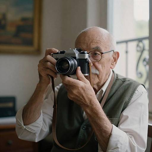 Vintage Photographer with Classic Camera