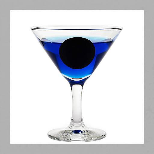 Vibrant Blue Martini Glass Abstract