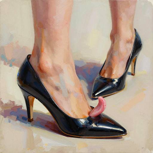 Surreal Shoe Licking Art