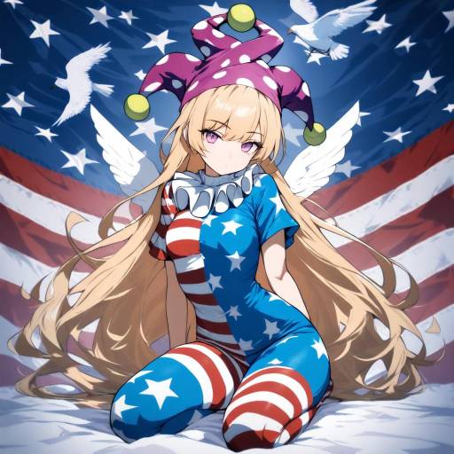 Clownpiece in American Flag Outfit
