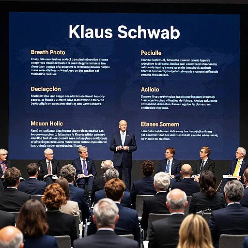 Klaus Schwab Presenting Futuristic Draft
