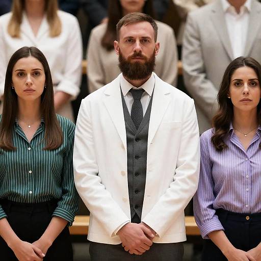 Three People with Intense Expressions