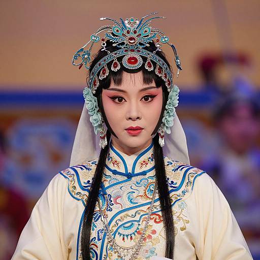 Realistic Asian Theater Costume Portrait