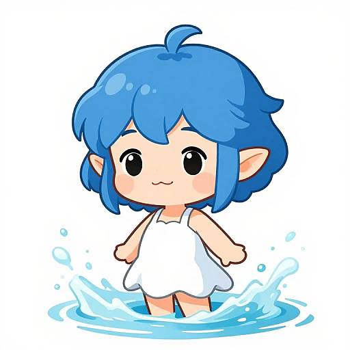 Chibi Water Faery Sprite Magic