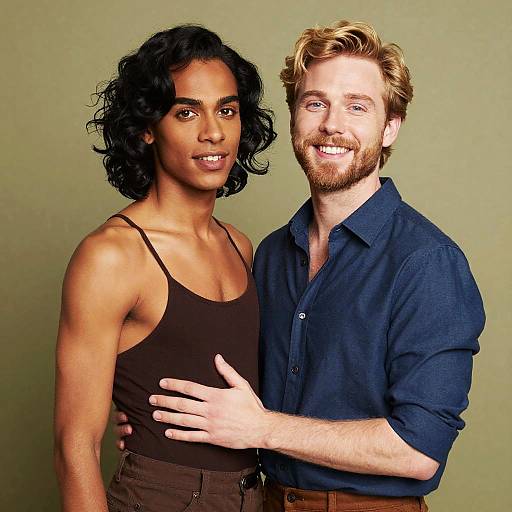 Charming Transgender Couple Portrait
