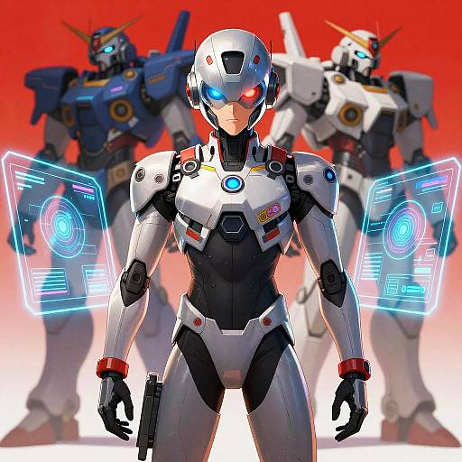 Futuristic Mech Pilot Anime Character