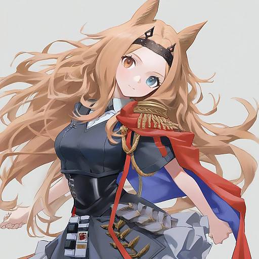 Illustration of Archetto (arknights), arknights in the style of Sadamoto yoshiyuki