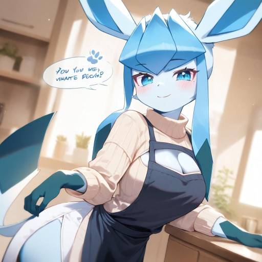 Furry Girl in Cozy Sweater