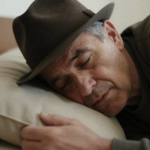 Serious Elderly Man with Fedora Portrait