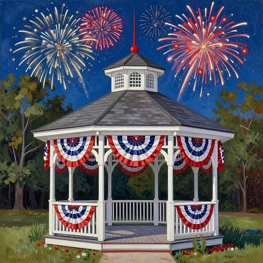 Old Saybrook Gazebo Folk Art