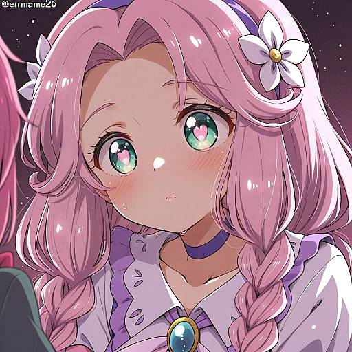 Illustration of Hanami kotoha, precure in the style of Eromame