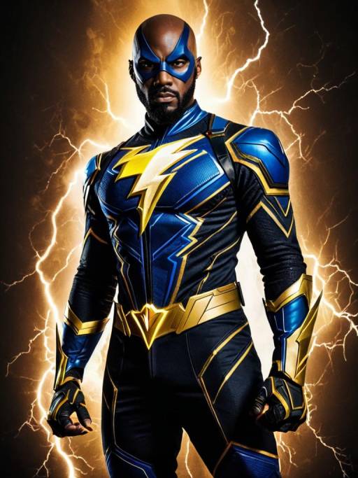 Realistic Black Lightning Cosplay Photo