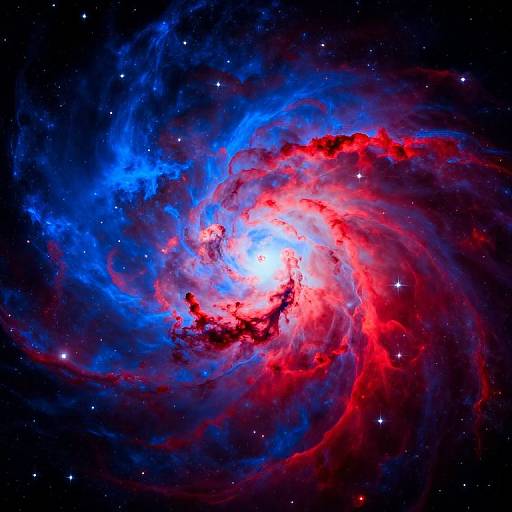 Vibrant Abstract Cosmic Nebula