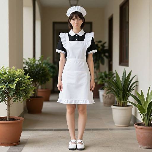 Woman in Housekeeper Costume