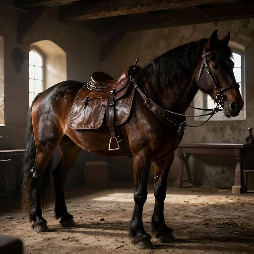 Medieval Armored Warhorse Interior
