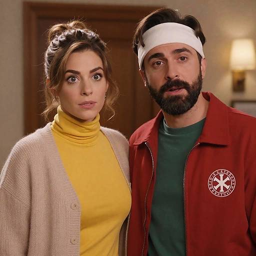 Cozy Indoor Couple Photograph in Fashion