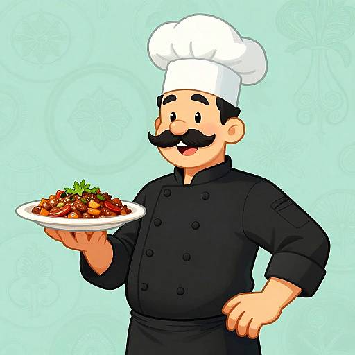 Cheerful Chef with Chili Con Carne