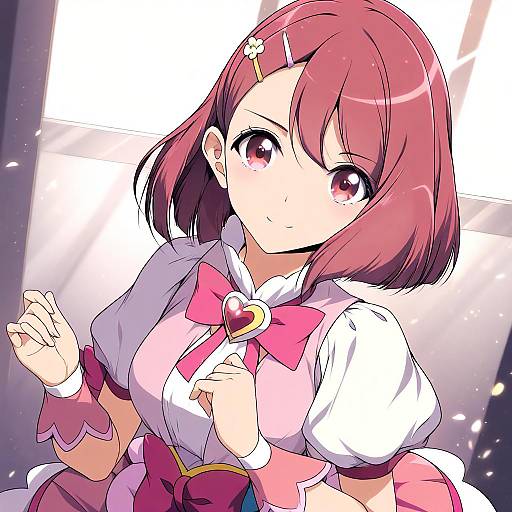 Illustration of Hanadera nodoka, healin' good precure in the style of Sheita