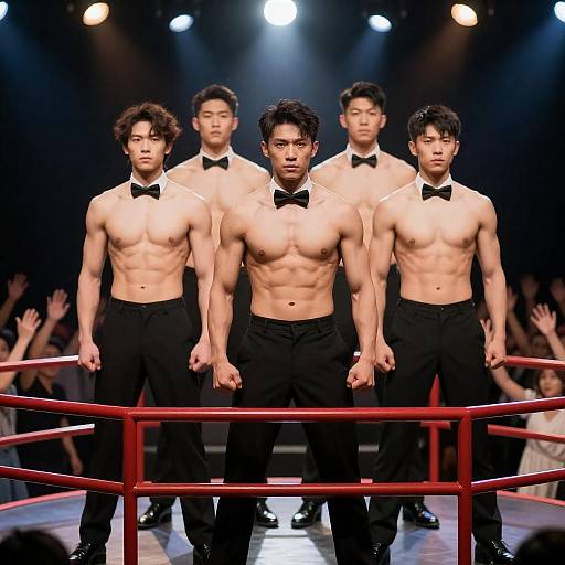 Intense Performance by Muscular Men