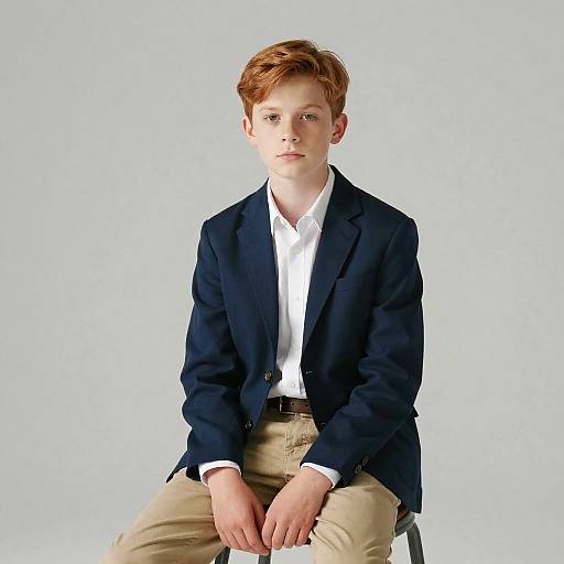 Studio Portrait of Teen Boy