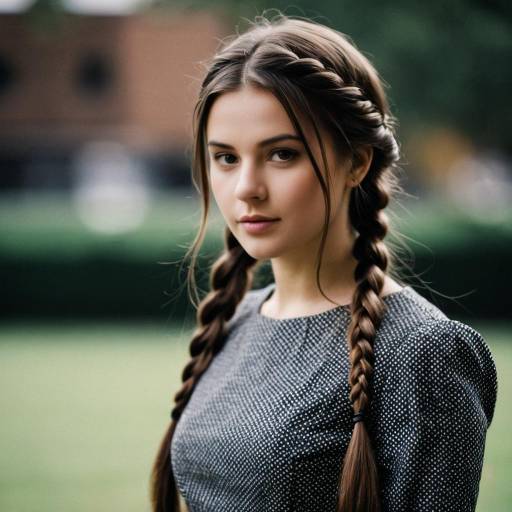 Elegant Formal Dress with Braided Hair