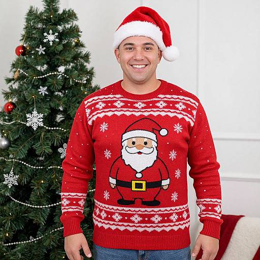Plus Size Santa Christmas Sweater