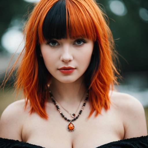 Realistic Portrait of Girl with Bangs