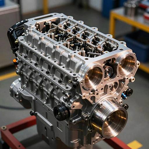 Hyper-Detailed V20 Engine Closeup