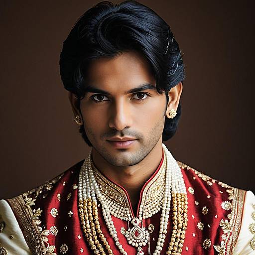 Indian Groom in Traditional Wedding Outfit