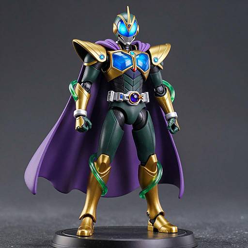 Futuristic Superhero with Glowing Armor