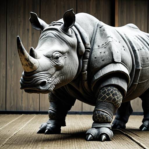 Sumo Rhino Warrior in Samurai Armor