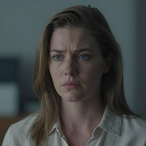 Concerned Woman Close-Up Portrait