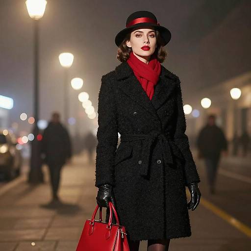 Chic Nighttime City Street Portrait