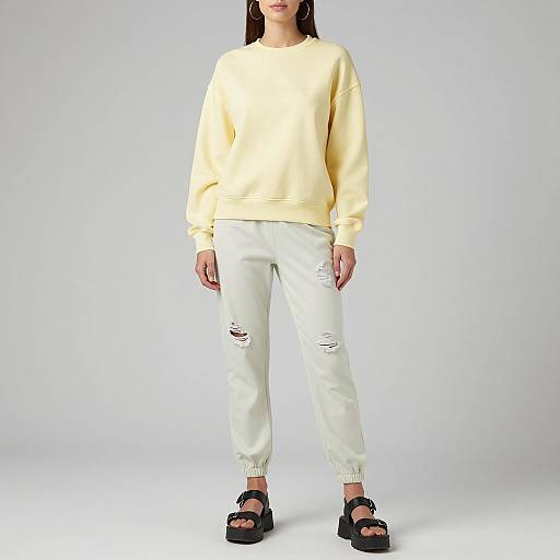 Woman modeling casual contemporary outfit