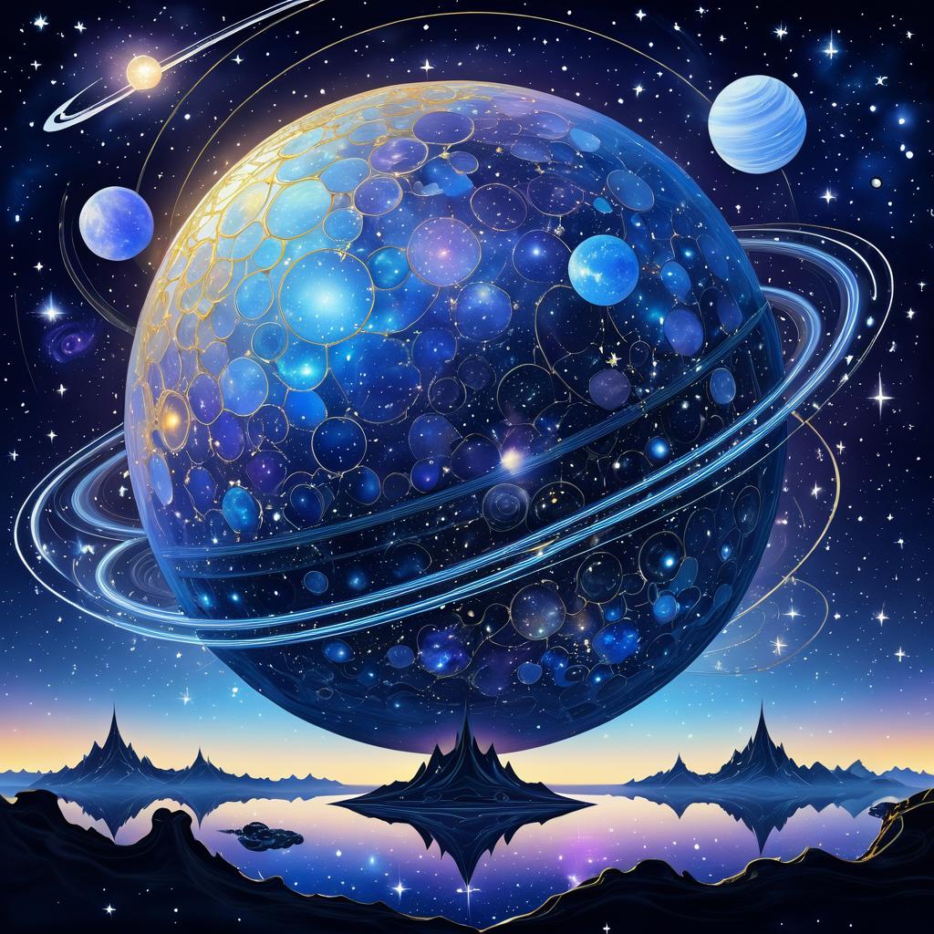 Enchanted Star Cluster and Planet Art