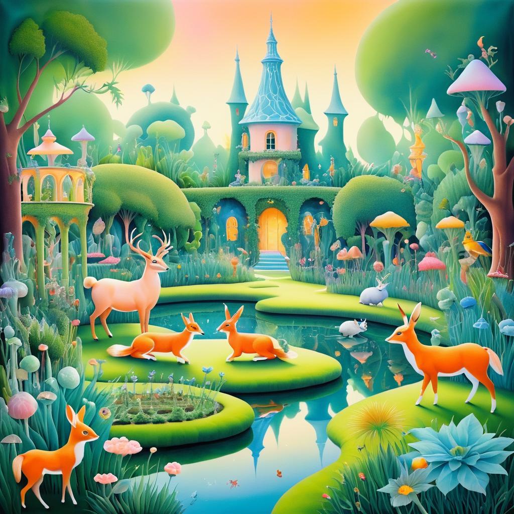 Whimsical Garden of Talking Animals