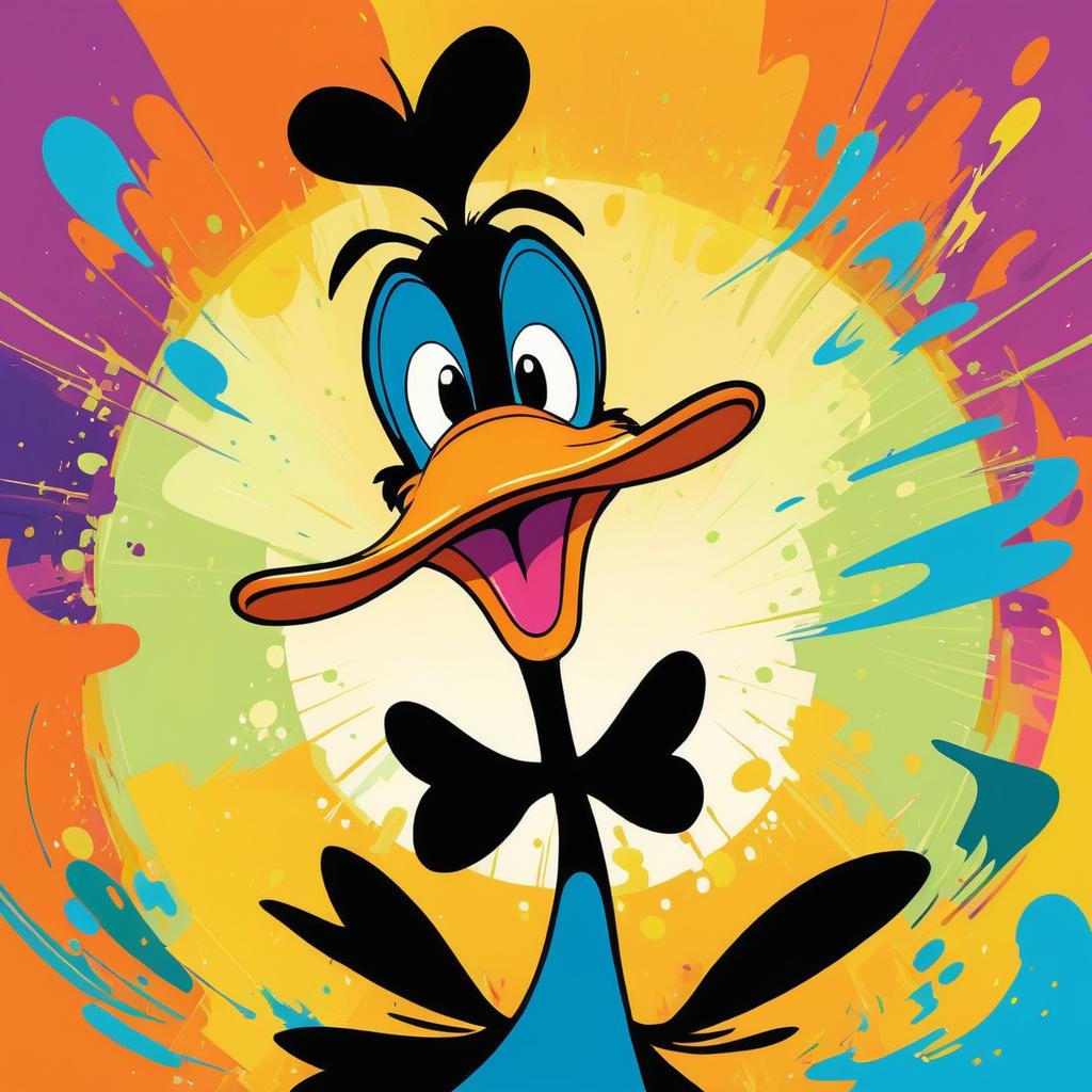 Whimsical Daffy Duck in Hillenburg Style