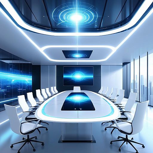 Futuristic High-Tech Conference Room Vision Futuristic High-Tech Conference Room Vision