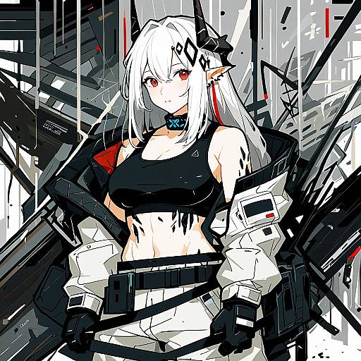 Illustration of Mudrock (elite ii) (arknights), arknights in the style of Ideolo