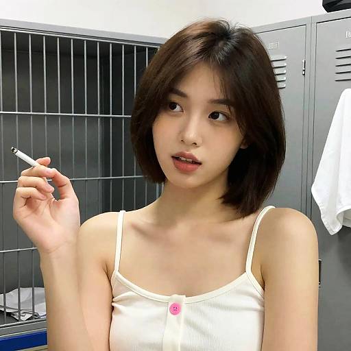 Surprised Young Woman in Casual Setting