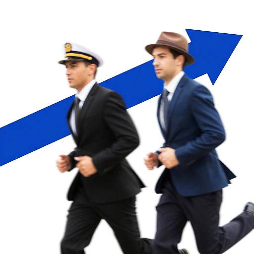 Dynamic Businessmen in Motion