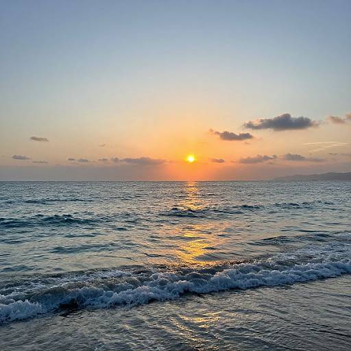Golden Sunset Over Serene Coastline