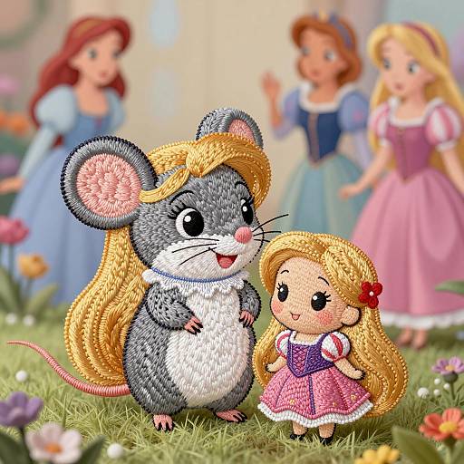 Chibi Mouse and Ceni in Disney Styled Scene