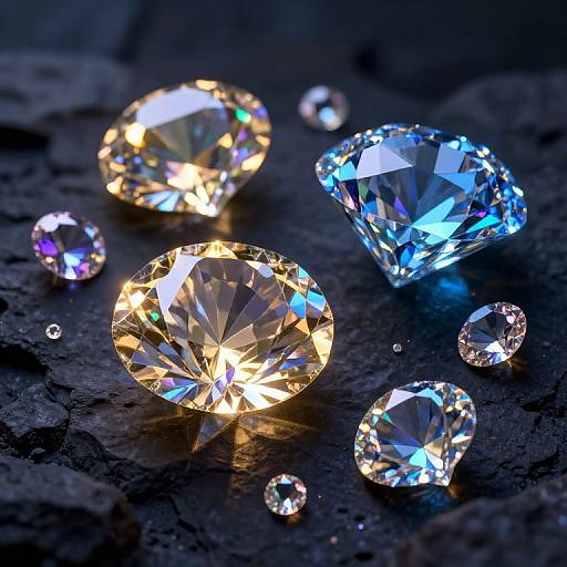 Ethereal Iridescent Gemstone Still Life