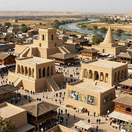 Neo-Assyrian Empire Fantasy Cityscape