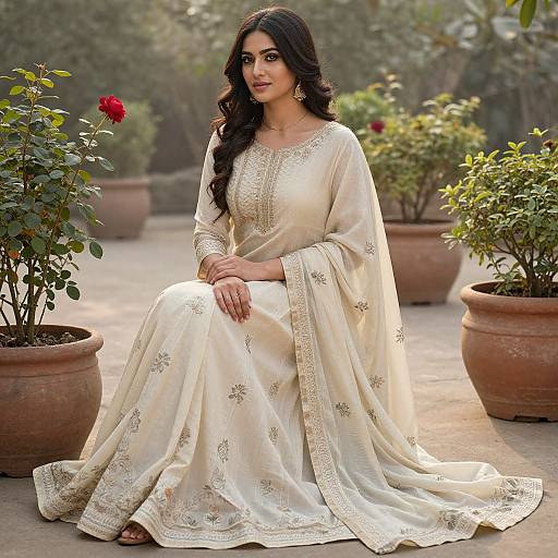 Serene Portrait in Classic Pakistani Dress