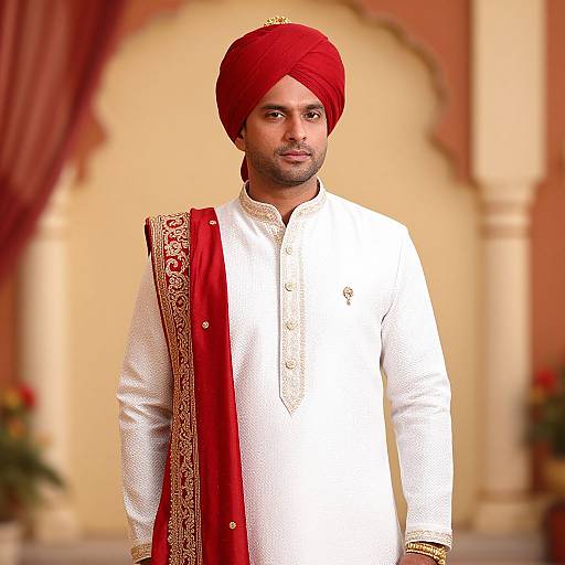 Traditional Kurta Pajama Wedding Attire