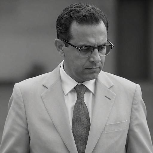 Serious Man in Light Suit Portrait